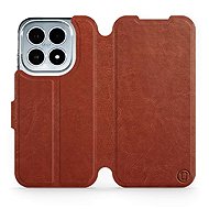 Mobiwear Flip case for Xiaomi 17 brown and grey - Phone Case