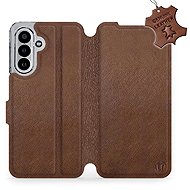 Mobiwear Leather flip case for Samsung Galaxy A17 / A17 5G brown - Phone Case