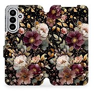 Mobiwear Flip case for Samsung Galaxy A17 / A17 5G golden flowers - Phone Case