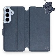 Mobiwear Leather flip case for Samsung Galaxy S25 FE blue - Phone Case