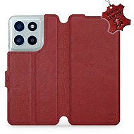 Mobiwear Flip Motorola Moto G56 5G piros bőrtok - Mobiltelefon tok