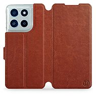 Mobiwear Flip Motorola Moto G56 5G barna-szürke tok - Mobiltelefon tok