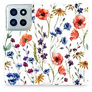 Mobiwear Flip Case for Motorola Moto G56 5G Flower - Phone Case