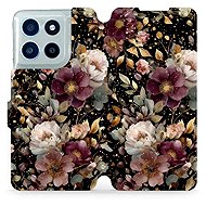 Mobiwear Flip case for Motorola Moto G56 5G golden flowers - Phone Case