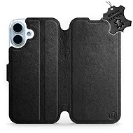 Mobiwear Leather flip case for Apple iPhone 17 black - Phone Case