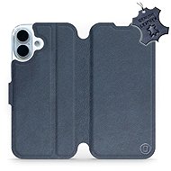 Mobiwear Flip Apple iPhone 17 kék bőrtok - Mobiltelefon tok
