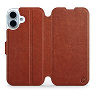 Mobiwear Flip case for Apple iPhone 17 brown and grey - Phone Case