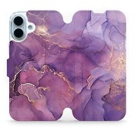 Mobiwear Flip case for Apple iPhone 17 purple marble - Phone Case