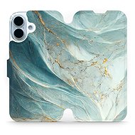 Mobiwear Flip case for Apple iPhone 17 greenish marble - Phone Case