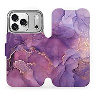 Mobiwear Flip case for Apple iPhone 17 Pro purple marble - Phone Case