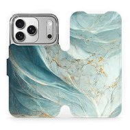 Mobiwear Flip case for Apple iPhone 17 Pro greenish marble - Phone Case