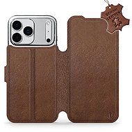 Mobiwear Leather flip case for Apple iPhone 17 Pro Max brown - Phone Case