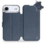 Mobiwear Leather flip case for Apple iPhone Air blue - Phone Case