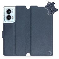 Mobiwear Flip book, leather for Motorola Edge 50 Fusion - Blue - L_NBS - Phone Case