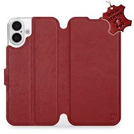 Mobiwear Flip Book, Leather for Apple iPhone 16 Plus - Dark Red - L_DRS - Phone Case
