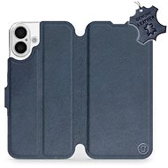 Mobiwear Flip book, leather for Apple iPhone 16 Plus - Blue - L_NBS - Phone Case