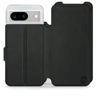 Mobiwear Soft Touch flip book for Google Pixel 8 - Black - Phone Case