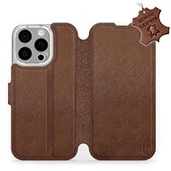 Mobiwear Flip Book, Leather for Apple iPhone 16 Pro - Brown - L_BRS - Phone Case