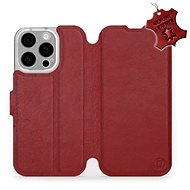 Mobiwear Flip Book, Leather for Apple iPhone 16 Pro - Dark Red - L_DRS - Phone Case
