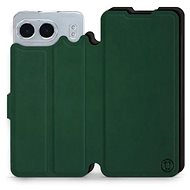 Mobiwear Soft Touch Flip Book for OnePlus Nord 4 5G - Green & Black - Phone Case