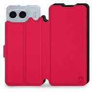 Mobiwear Soft Touch Flip Book for OnePlus Nord 4 5G - Red & Black - Phone Case