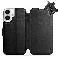 Mobiwear Flip book, leather for Apple iPhone 16 - Black - L_BLS - Phone Case