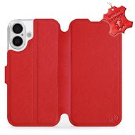 Mobiwear Flip book, leather for Apple iPhone 16 - Red - L_RDS - Phone Case