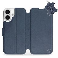 Mobiwear Flip book, leather for Apple iPhone 16 - Blue - L_NBS - Phone Case