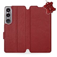 Leather Mobiwear flip book for Sony Xperia 1 VI - Dark Red - L_DRS - Phone Case