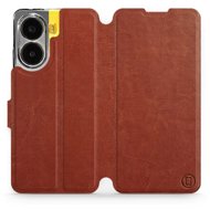 Mobiwear flip book for POCO X7 Pro - Brown - Phone Case