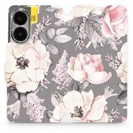 Mobiwear flip book for POCO X7 Pro - Flowers - Phone Case