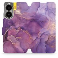 Mobiwear flip knížkové pro POCO X7 Pro - Fialový mramor - Phone Case