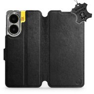 Mobiwear kožené flip knížkové pro POCO X7 Pro - Černé - Phone Case