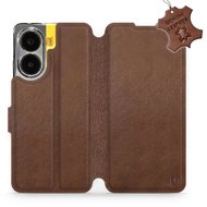 Mobiwear kožené flip knížkové pro POCO X7 Pro - Hnědé - Phone Case