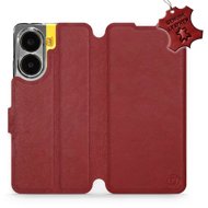 Mobiwear kožené flip knížkové pro POCO X7 Pro - Tmavě červené - Phone Case