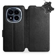 Mobiwear Poco X7 fekete bőr flip tok - Mobiltelefon tok