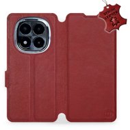 Mobiwear kožené flip knížkové pro POCO X7 - Tmavě červené - Phone Case