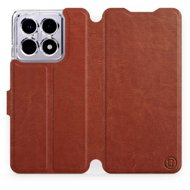Mobiwear flip knížkové pro Xiaomi 14T Pro - Hnědé - Phone Case