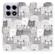 Mobiwear flip book for Xiaomi 14T - Cats - Phone Case