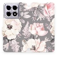Mobiwear flip book for Xiaomi 14T - Flowers - Phone Case