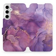 Mobiwear flip book for Samsung Galaxy A16 4G/5G - Purple marble - Phone Case