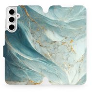 Mobiwear flip book for Samsung Galaxy A16 4G/5G - Greenish Marble - Phone Case