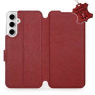 Mobiwear kožené flip knížkové pro Samsung Galaxy A16 4G/5G - Tmavě červené - Phone Case