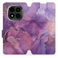 Mobiwear flip book for Xiaomi Redmi Note 14 Pro Plus 5G - Purple marble - Phone Case