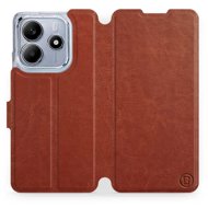 Mobiwear flip knížkové pro Xiaomi Redmi Note 14 5G - Hnědé - Phone Case