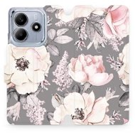 Mobiwear flip book for Xiaomi Redmi Note 14 5G - Flowers - Phone Case