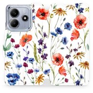 Mobiwear flip book for Xiaomi Redmi Note 14 5G - Flower - Phone Case