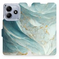Mobiwear flip knížkové pro Xiaomi Redmi Note 14 5G - Zelenkavý mramor - Phone Case