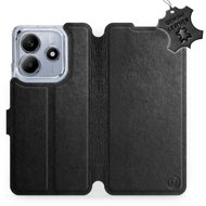 Mobiwear kožené flip knížkové pro Xiaomi Redmi Note 14 5G - Černé - Phone Case