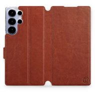Mobiwear flip knížkové pro Samsung Galaxy S25 Ultra - Hnědé - Phone Case